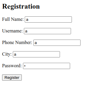 Screenshot of IntroToBurp form